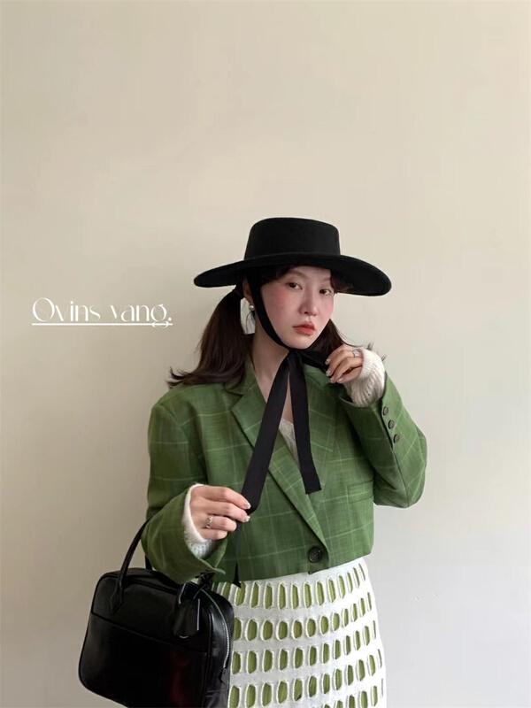 New year in early spring! [ovinsyang] Vintage Plaid breasted suit (suit only) 8633# WTT