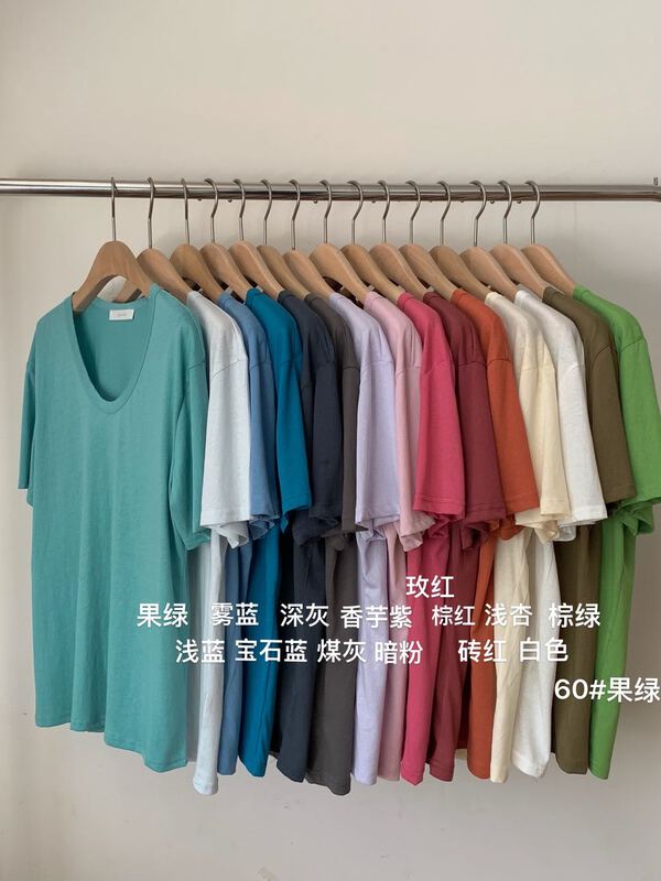 The main push of the stall is the popular model! [Gabrielle] clean versatile short sleeve T-shirt t2042# zxl
