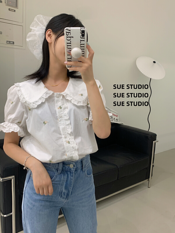 【SUE STUDIO】蕾絲刺繡百搭時尚小衫  99907#  ZJY