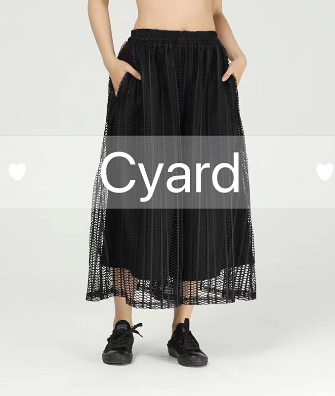 [cyard] Korean mesh breathable wide leg casual pants 90638# L