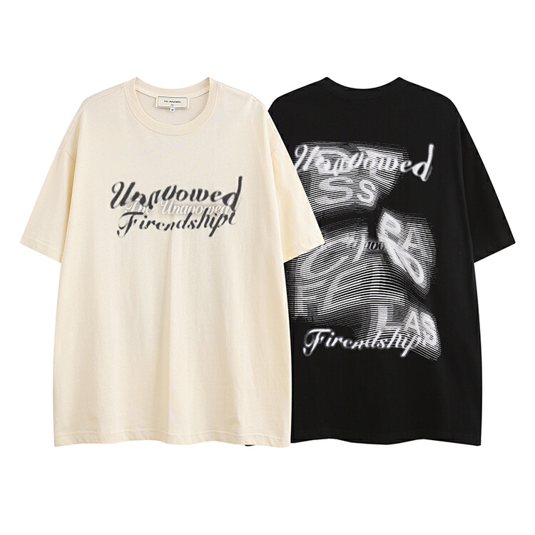 [the unaved] men's and women's personalized letter printed short sleeve T-shirt 2536# ZZL