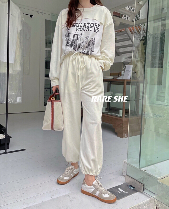New year in early spring! [rare she] elastic waist versatile comfortable casual pants a5018# LSW