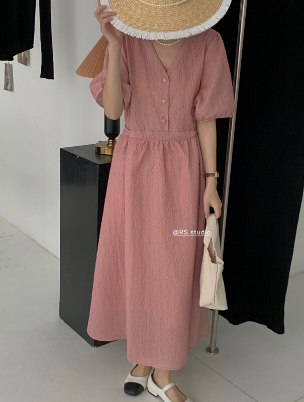 [RS] waist V-neck ladies dress dh2152-1# XYY