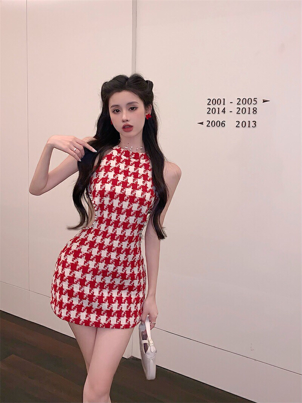 [Doudou family] hanging neck lady dress 88250# CLS