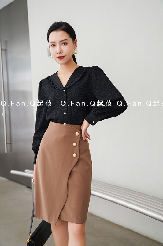 goods in stock! [style] women with big temperament are thin, Hip Wrap Skirt 8611# JJ