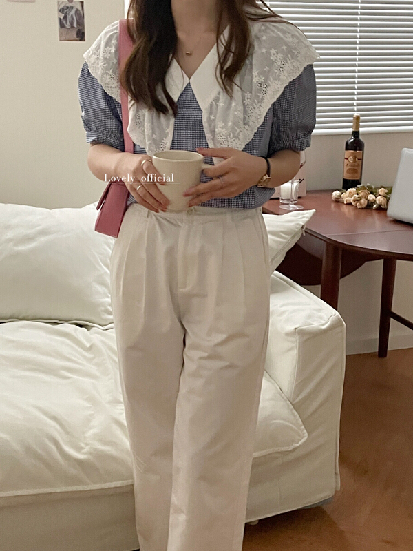 [lovely] Korean aging doll lace collar lace shirt s1170# HBx