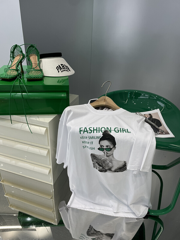 [bobo1972] letter printed loose short sleeve T-shirt 225209# ozq