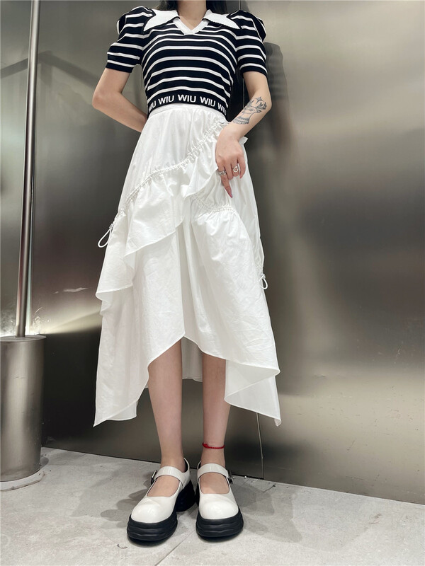 New in early summer! [Anan] design sense Ruffle edge fashion skirt 3292# XYJ