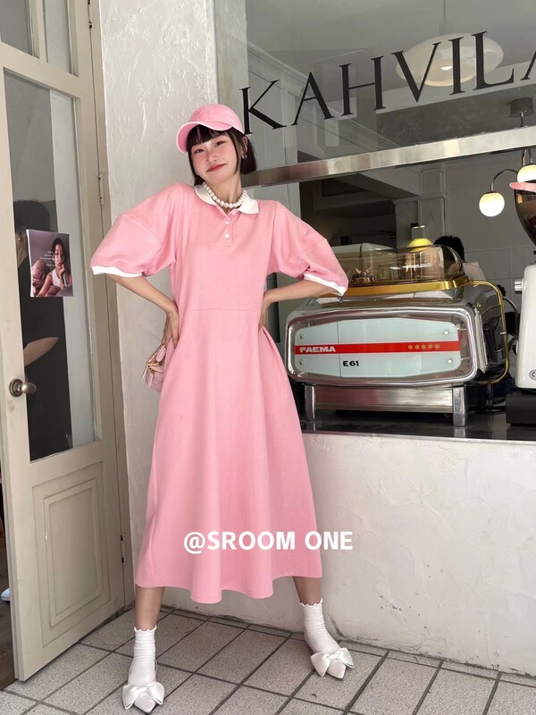 New in early summer! [s.room] color blocking simple and versatile minority dress 8902# LSL