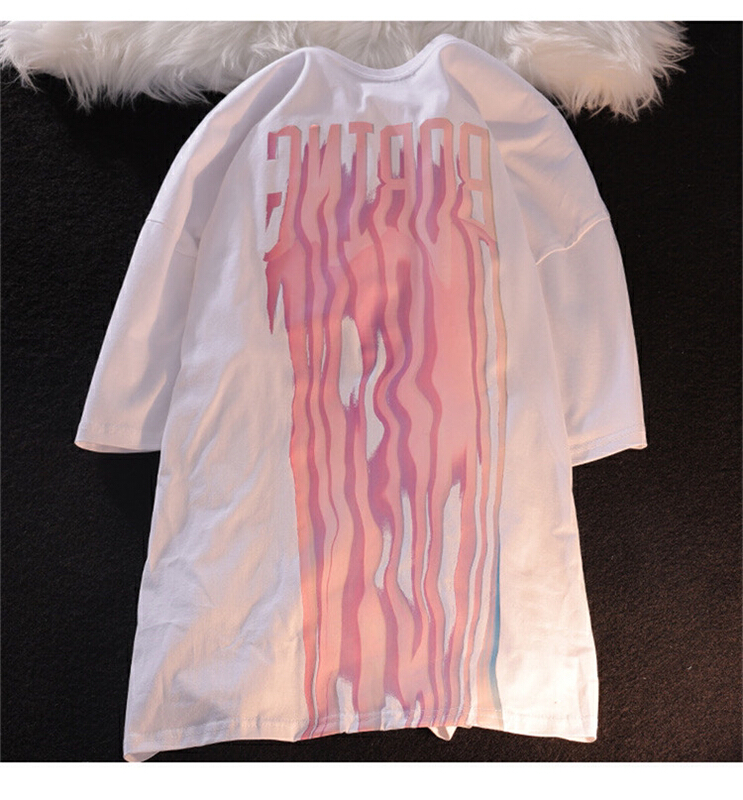 New in early summer! [LML] personalized printed loose short sleeve T-shirt 8435# ozq