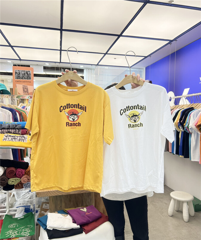 New year in early spring! [1986] letter rabbit print personalized short sleeve T-shirt c140# LSL