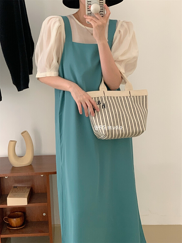 New in early summer! [RS] Korean slim suspender dress dh2082-1# XYY