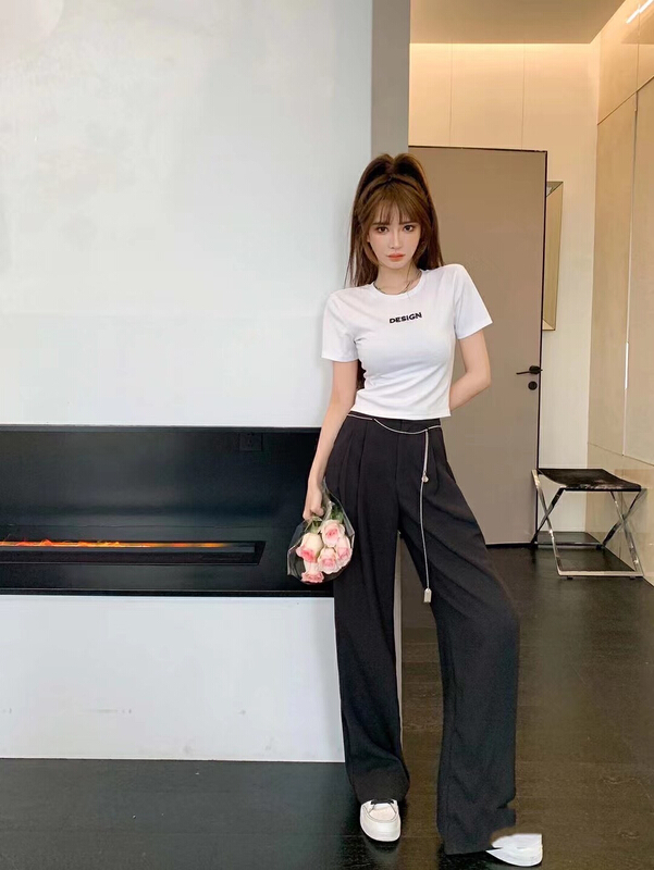 New year in early spring! [DS] fashionable and versatile straight pants (without waist chain) ys1-38819# XYJ