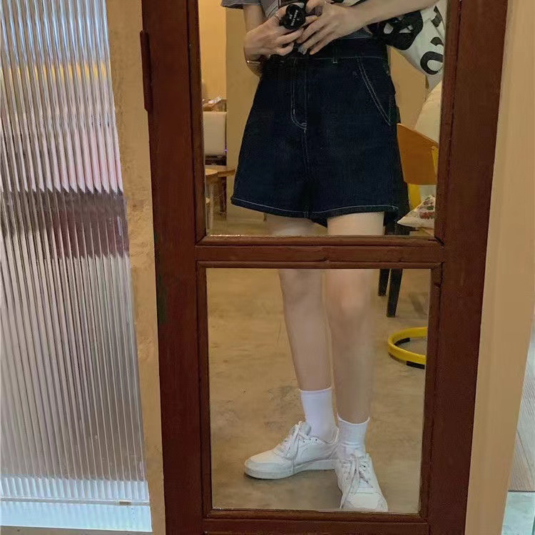 [strawberry] Korean slim and versatile denim shorts s852# L