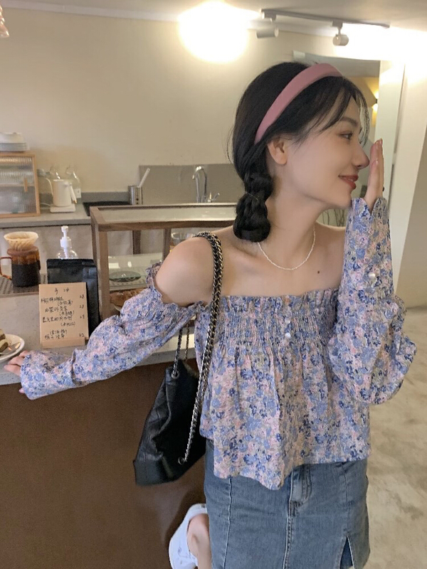 New year in early spring! [LML] Korean fashion floral blouse (excluding matching) 72113# ozq