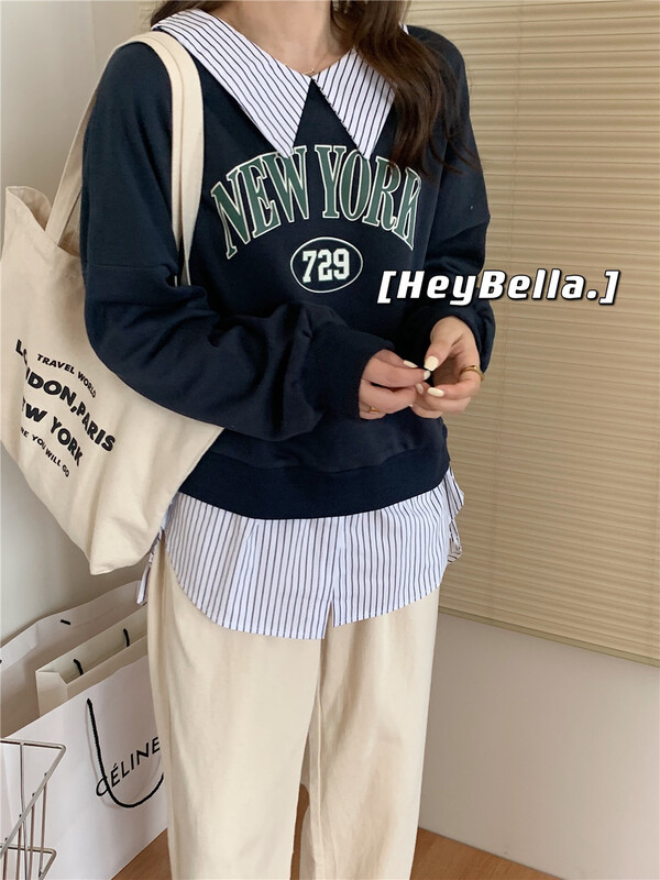 Original price 73.32! New year in early spring! [hey Bella] fake two fashionable clothes b2223# ll
