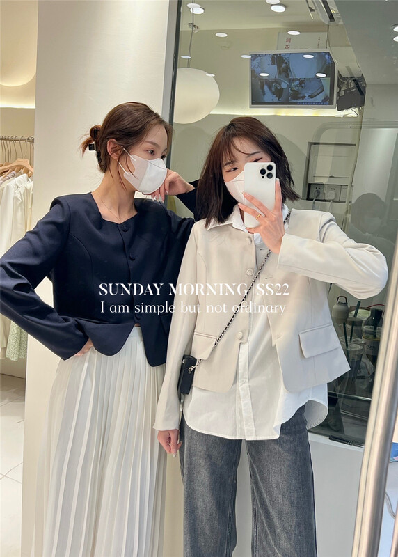 [Sunday morning] temperament square collar short suit 6903# ZSY