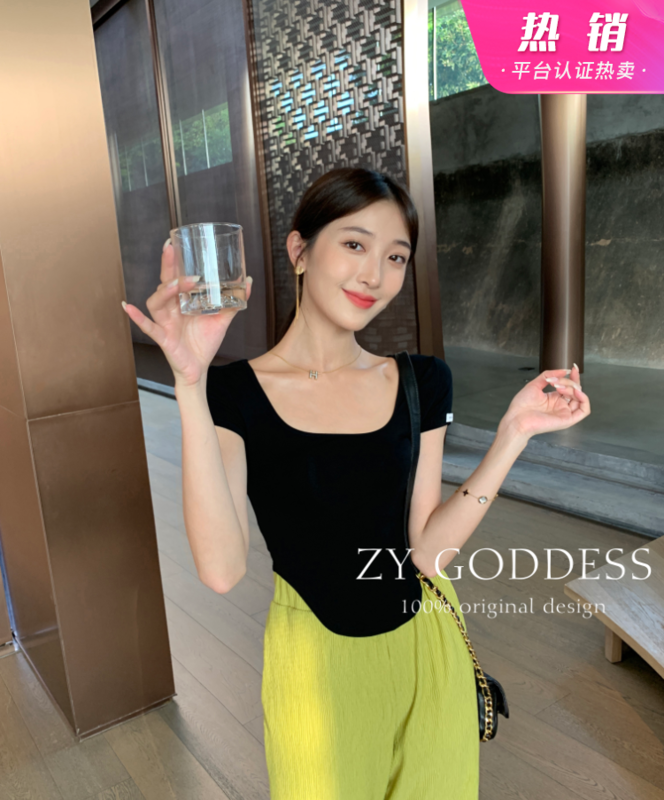 New in early summer! "ZY" pure wind texture slim shirt 68276# OZQ