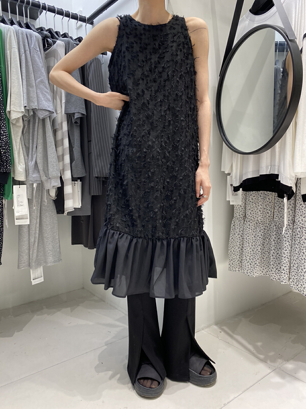 New in early summer! [Bu class] Korean sleeveless feather minority dress 13635# zxl