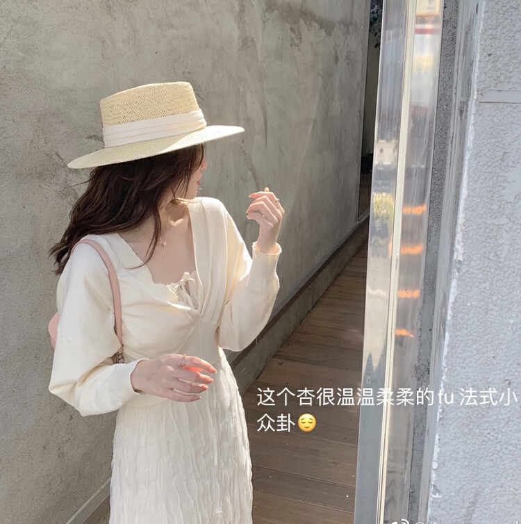Original price 39.48! Early spring! [JH] small fragrant rabbit velvet V-neck shirt (only selling tops) 40834# PCZ