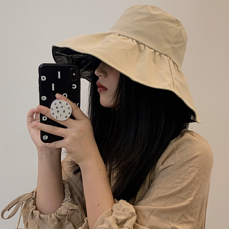 [inside] black glue sunscreen mask fisherman hat m822112# zxl