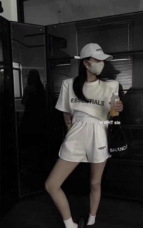 [FF. Studio] letter printed short sleeve T-shirt + loose comfortable casual pants set 3667# ozq
