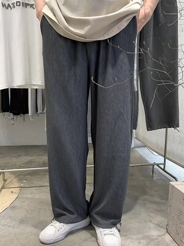 [oct.secisland] Korean loose straight line vertical casual pants a82# PxQ