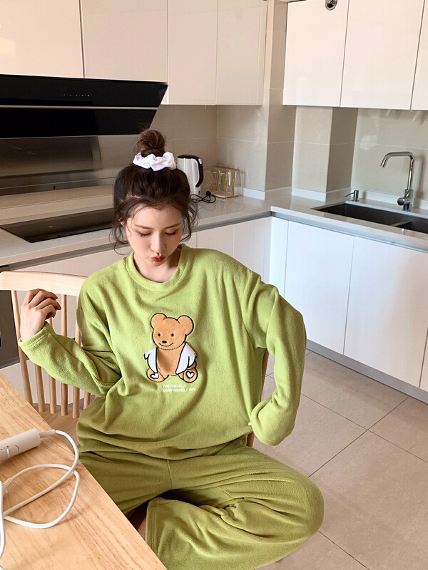 [CXU] angel wings bear pajamas + home clothes pajamas set 3037# ZZL