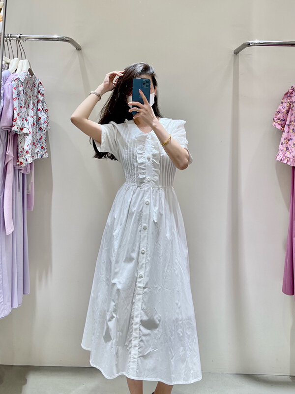 Ll-7808 # bubble sleeve doll dress