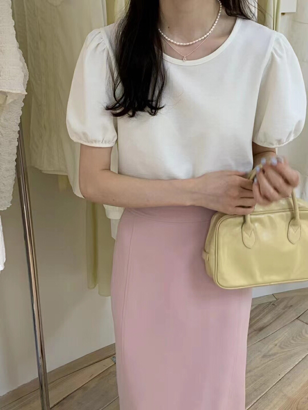 goods in stock! New in early summer! [path home] sweet bubble sleeve fashion shirt 80365# WTT