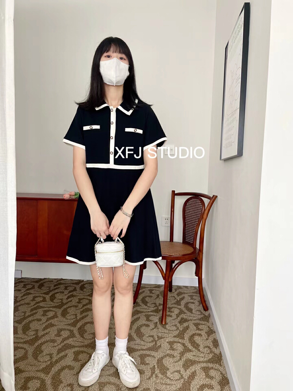 New in early summer! [Xiaofan family] slim fit, slim waist, polo collar dress 6131# LSW