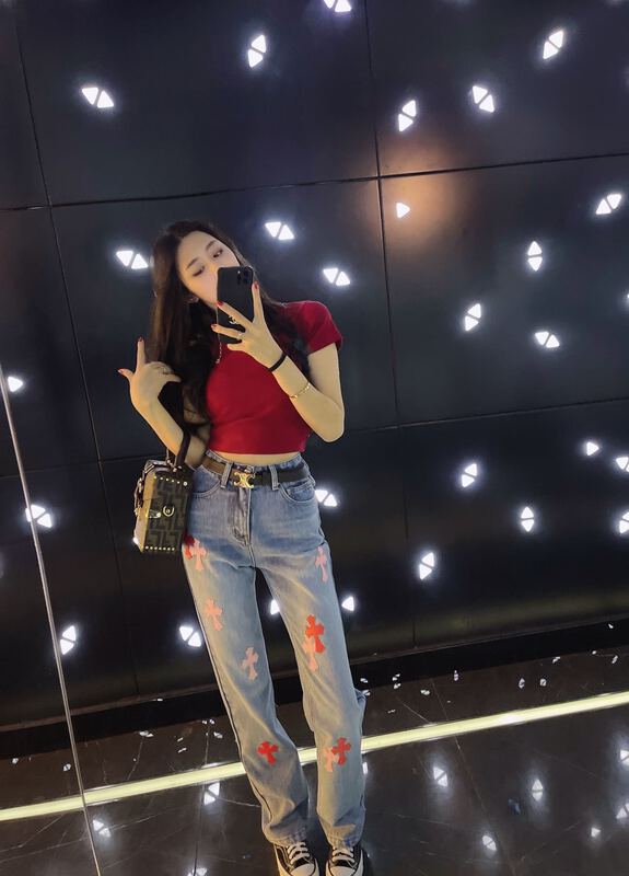 Early spring! [O.S] high quality cross jeans (with belt) 855# XYJ