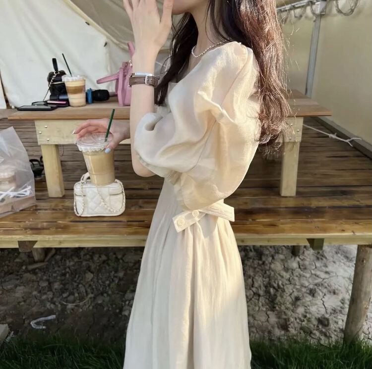 [I-D] Korean style side button dress ys8131# ll