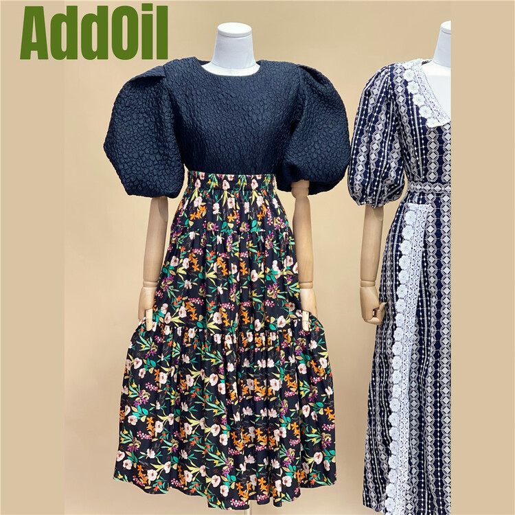 [addoil] bubble sleeve zipper fashion blouse 106# zxl