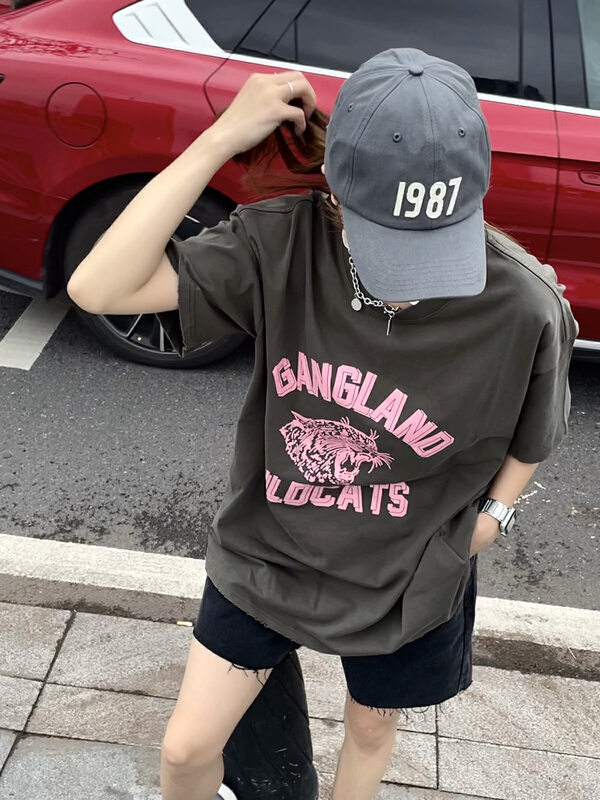 [bobo1972] casual and comfortable printed short sleeve T-shirt ay229168# ozq