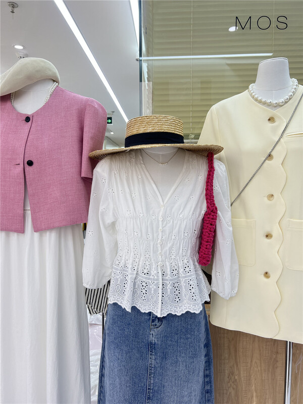 New in early summer! [MOS Celia] gentle lady aging shirt 3127# LSL