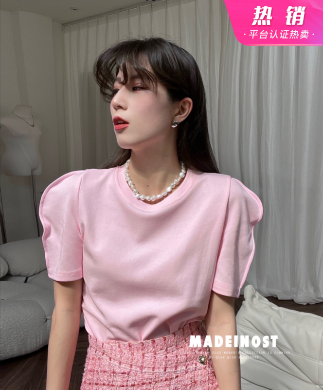 [OSHA madeinost] three dimensional sleeve high comfort short sleeve T-shirt 86212# ll