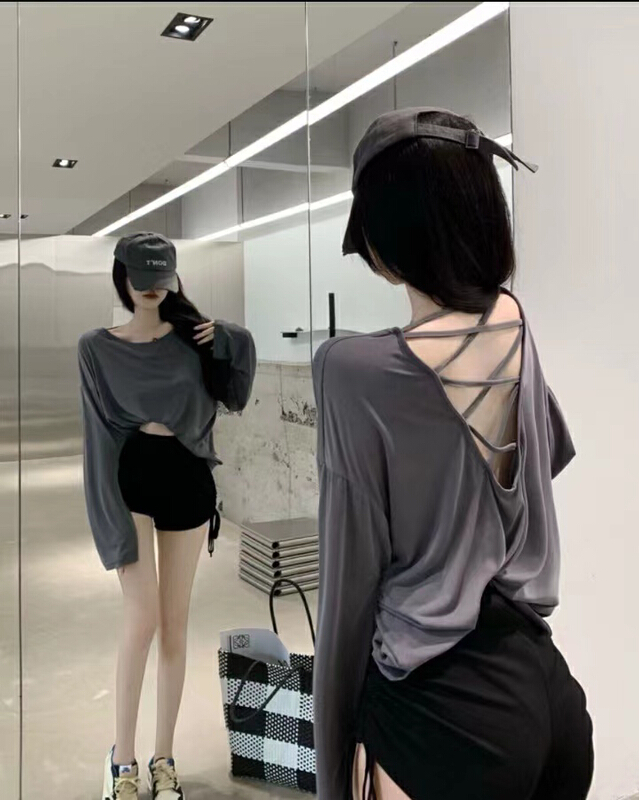 [I do do] Korean sunscreen fashion long sleeve T-shirt 8081# cqw
