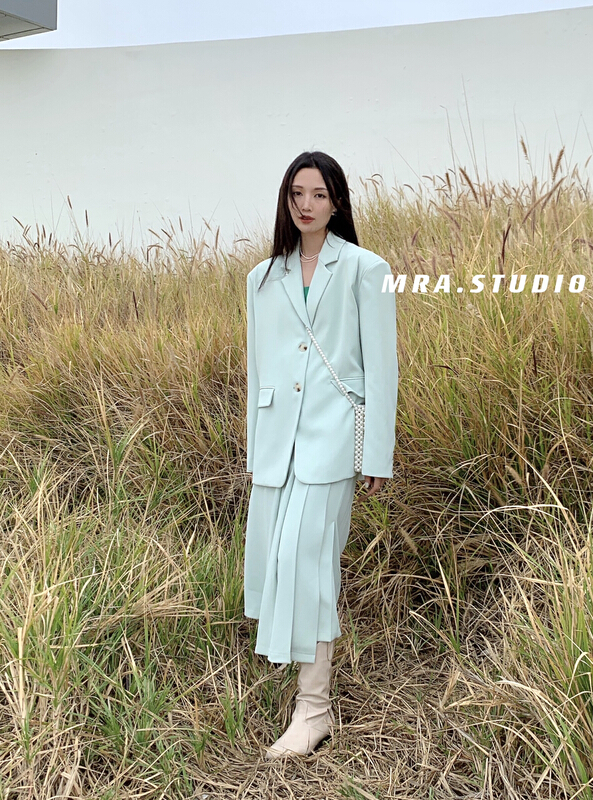 goods in stock! New year in early spring! [MRA] Korean simple ins style pleated skirt xt5055# zxl