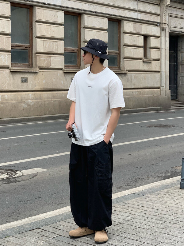 New in early summer! [quick simple] round neck simple casual short sleeve T-shirt 22055# ZZL
