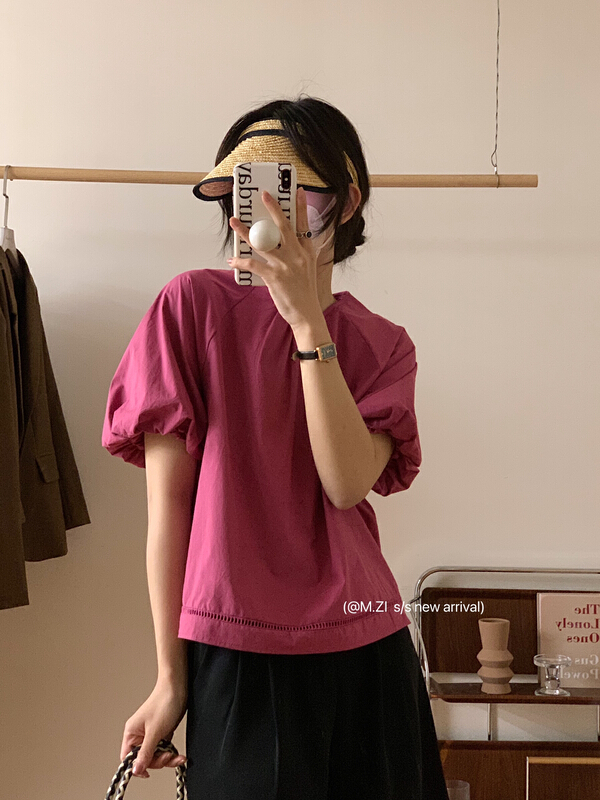 goods in stock! New in early summer! [t.more] Korean version simple casual and versatile small shirt 5565# HBx
