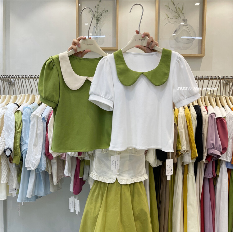[Max original] Korean style color contrast shirt 98217# HBx