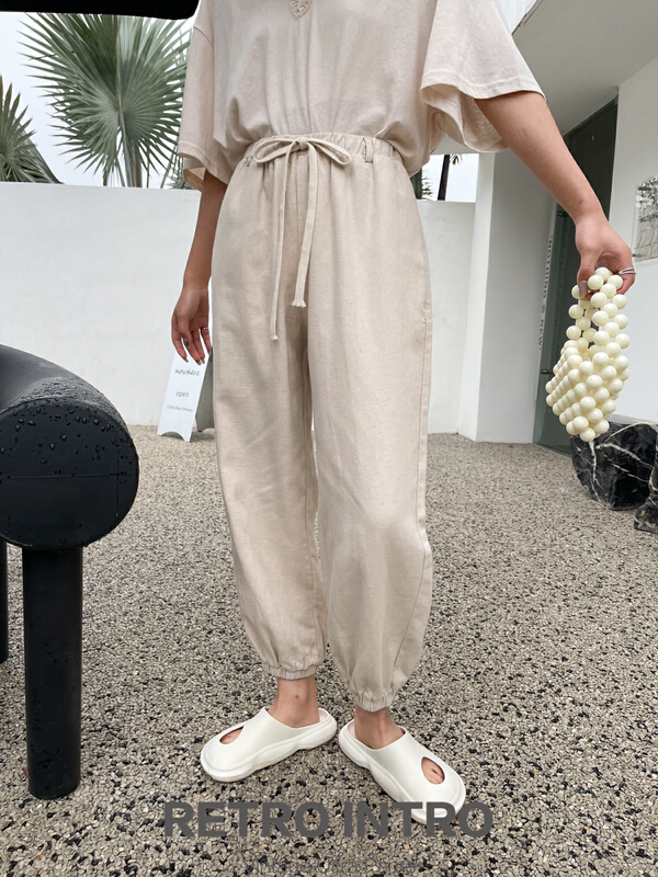 New in early summer! [Rin] sport simple, loose and thin Leggings casual pants r21128# cqw