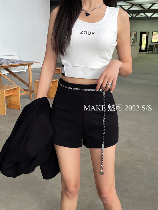 New year in early spring! [make Meike] versatile slim design heart-shaped casual shorts (with chain) 5920# XJ