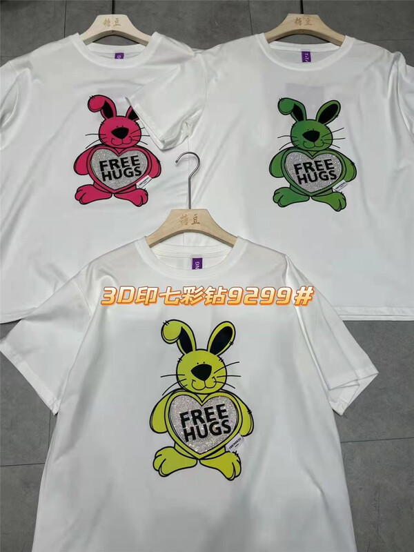 New in early summer! [tangdou original] embroidered Pullover Korean Short Sleeve T-shirt 9299# WTT