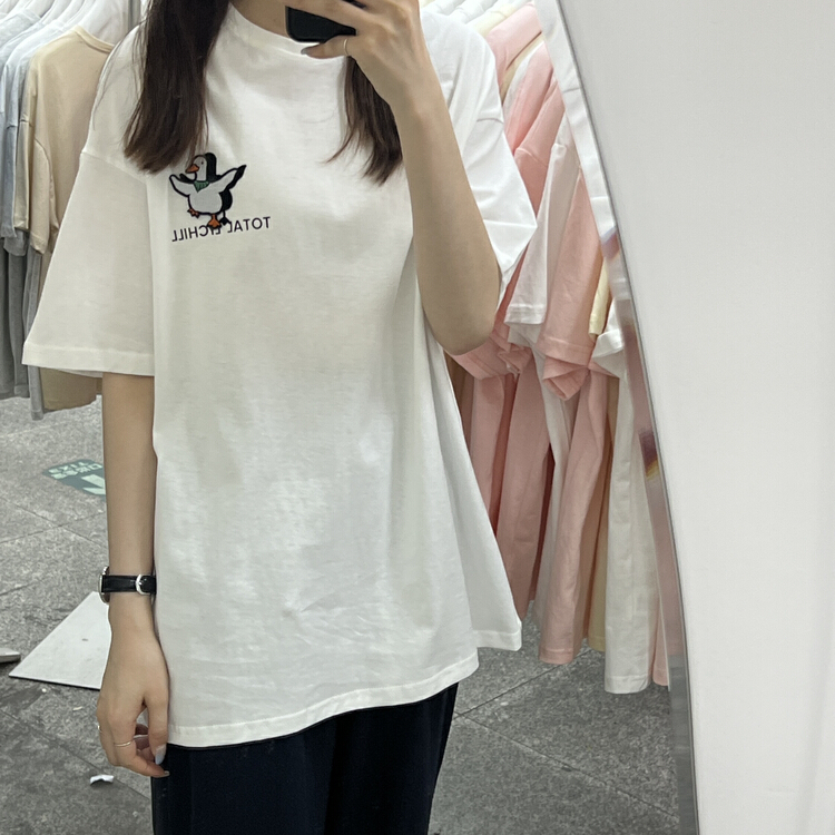 [Li Bai] three dimensional embroidery design Short Sleeve T-shirt 8186# ll