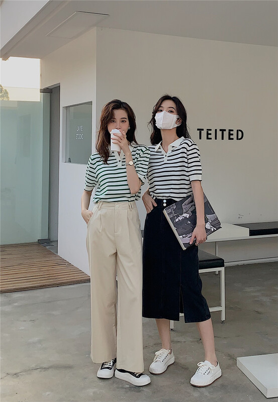 New year in early spring! [sendu] high waist split medium length denim skirt 50971# zxx