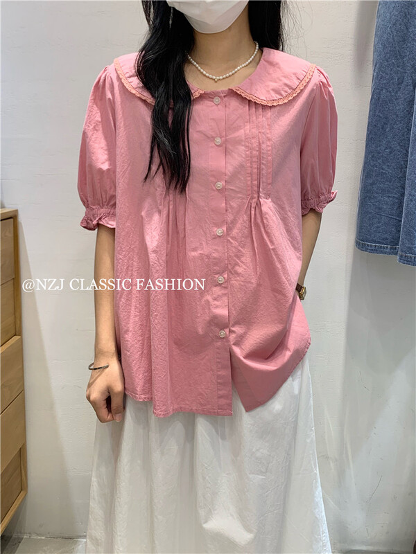 [NZJ] single breasted fashion versatile shirt 820105# L