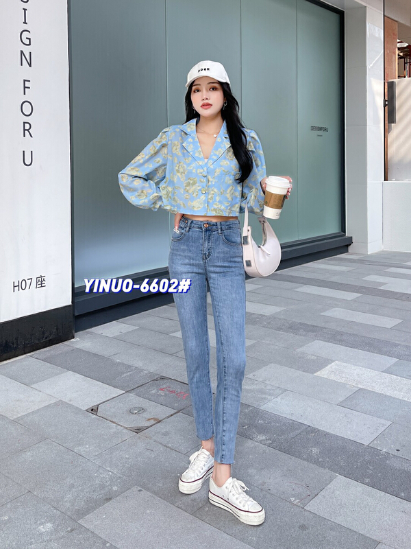 New year in early spring! [Yinuo Yinuo jeans] Korean version of slim and versatile simple jeans 6602# ZSY