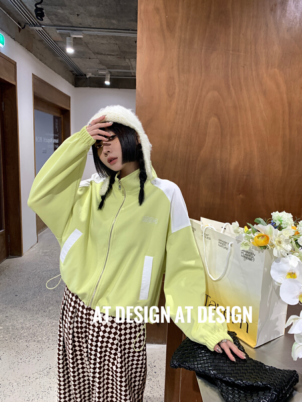 goods in stock! New year in early spring! [at] casual stand collar color matching short coat 56901# LSL